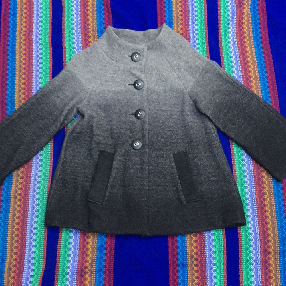Soft wool capelet coat